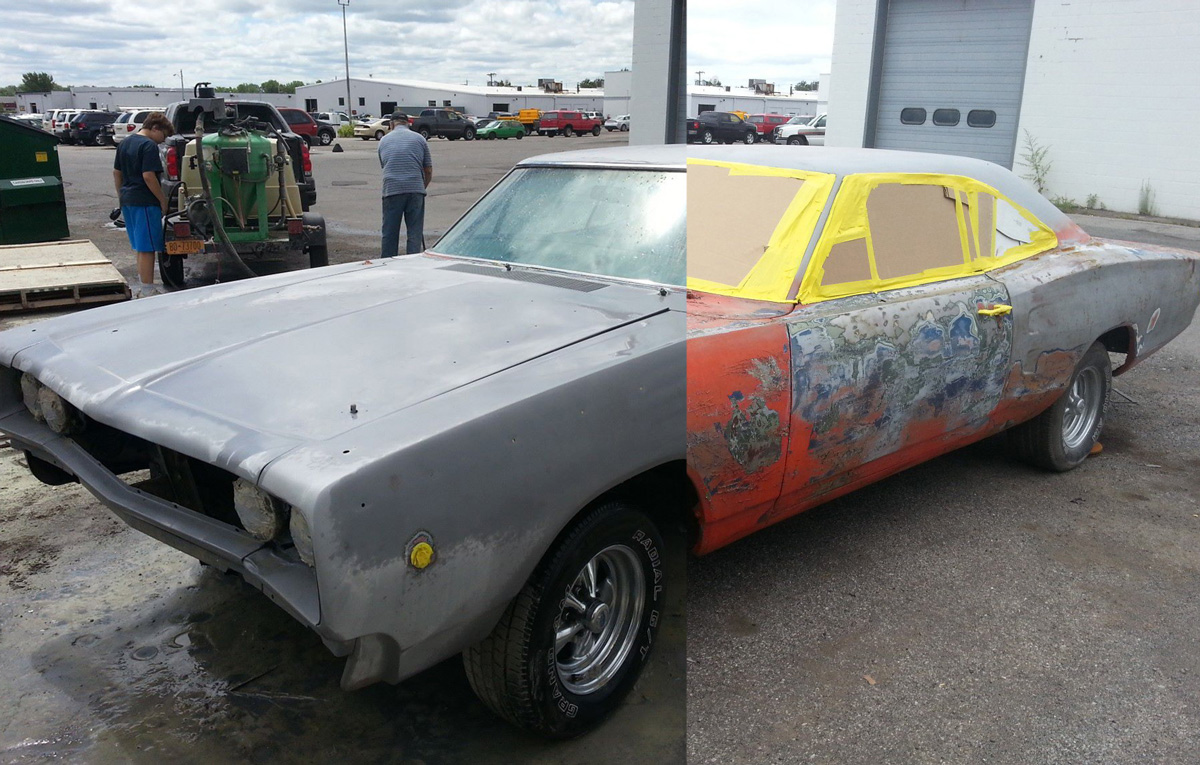 TRU Source Eco Blast dustless blasting an automotive project